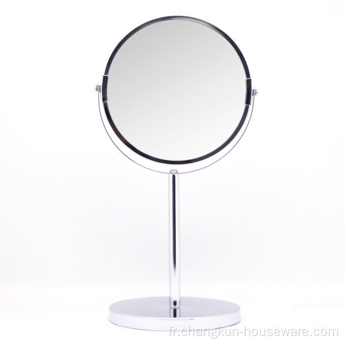 Miroir en métal de maquillage tenu dans la main fait sur commande rond